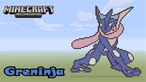 Minecraft: Pixel Art Tutorial and Showcase: Greninja (Pokemon).